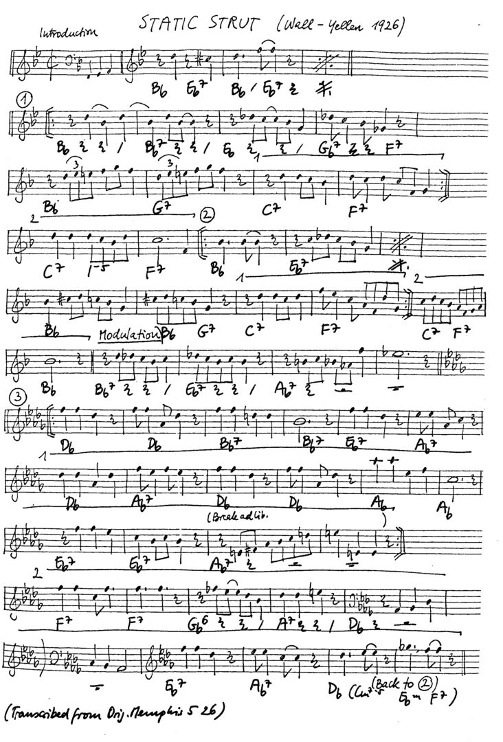 static strut leadsheet – book us for your next 20s or gatsby event